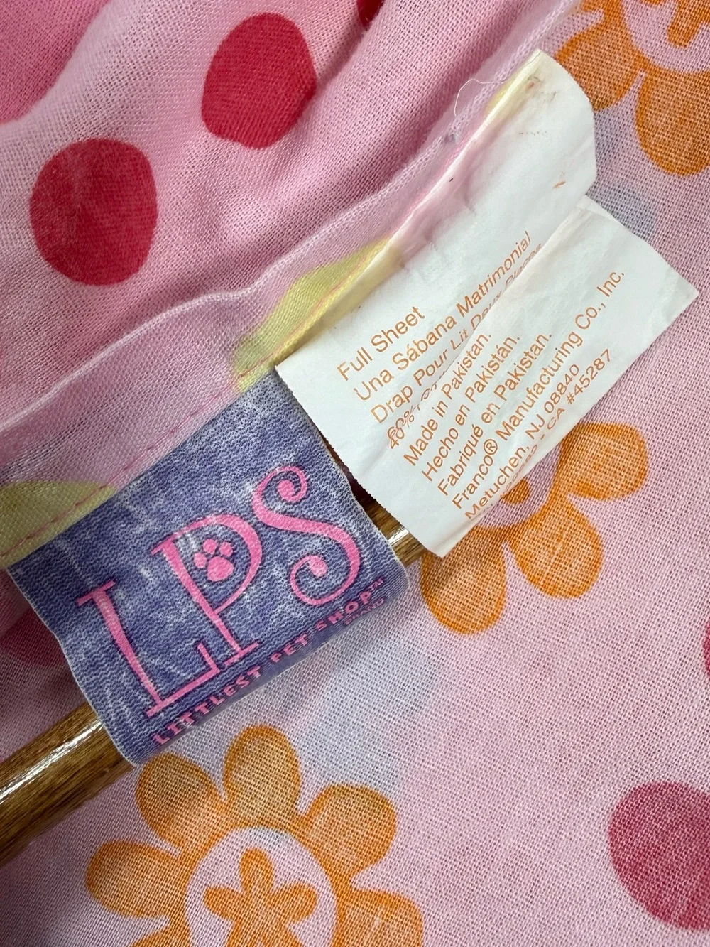 VINTAGE LPS Littlest Pet Shop Full Flat Sheet 2 Standard Pillowcases 2009 Rare